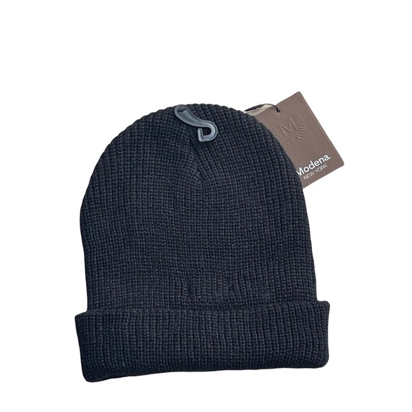 Modena Black Unisex 7304 Knit Beanie One Size - Picture 4 of 8